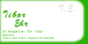 tibor ehr business card